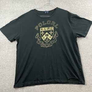 Vintage Polo Ralph Lauren Shield Coat of Arms Logo T-Shirt‎ 90s Single Stitch